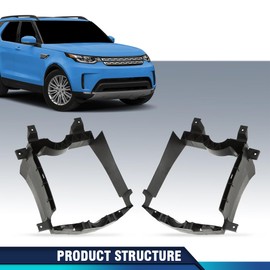 PIT66 Radiator Core Support Rear Deflector Pair Compatible with Land Rover Range Rover 2013-2022, Fit Range Rover Sport 2014-2022, Fit Land Rover Discovery 5 2017-2023 LR034556, LR034578 Black