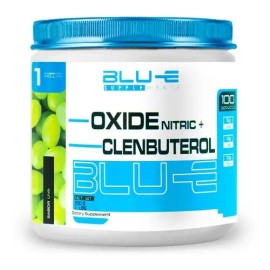 Óxido Nítrico Clenbuterol Blu-e Suplemento Deportivo Polvo Sabor Uva 500g                                                                             