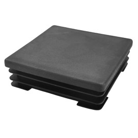 4pcs Square Pipe Cap End Cap for Square Pipe Resin Cap Pipe Cap Tube Insert End Cap (3.0 x 3.0 inches (75 x 75 mm)