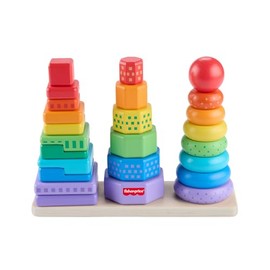 Fisher-Price Juguete para Bebés Torres de Actividades de Madera para bebés de 18 Meses en adelante                                                    