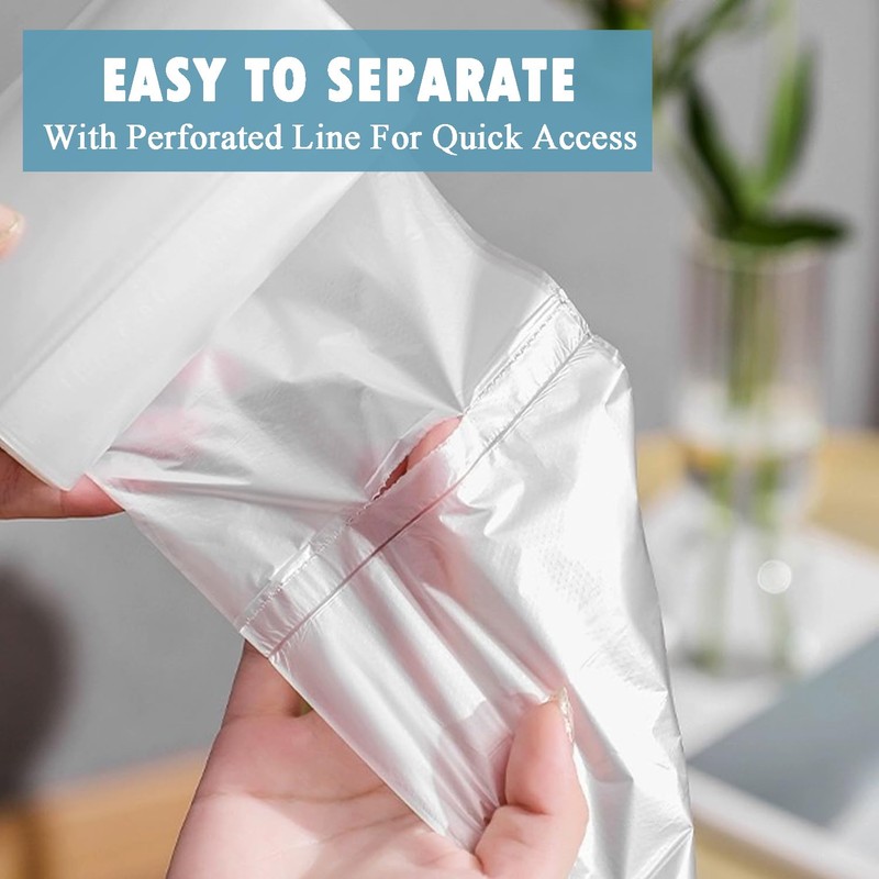 8 Gallon Trash Bags - 50 Count Medium Trash Bags