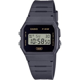 Casio F-91WB Series Digital Unisex Watch, Simple Packaging, Biomass Plastic Band, Dark Grey F-91WB-8A