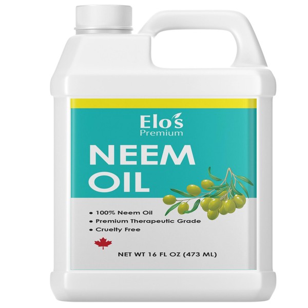 Neem Oil 16 fl oz (454ml) | Cold-Pressed for Maximum Potency | 100% Pure and Natural |