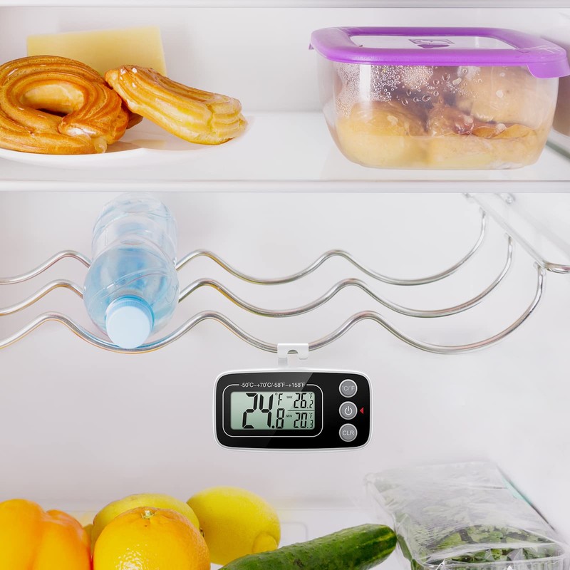 ORIA Refrigerator Thermometer, Digital Freezer Thermometer, Fridge Thermometer with Max