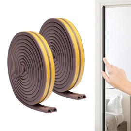 Burlete para Puertas y Ventanas,Junta de Goma burlete Puerta Autoadhesivos Selladores para Puerta Ventana Antigolpes, Autoadhesiva Resistente al Agua, Silenciador de Ruido (40M, Marrón)