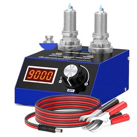 BELEY Spark Plug Tester Automotive Engine Ignition Coil Tester Dual Holes 500-9000rpm Working Frequency with LCD Display,110V/220V Car Spark Plugs Tester Tool for 12V Gasoline Vehicle.