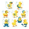Cute Duck Wall Stickers for Bathroom – 9 Removable Waterproof