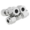 MTQY 3PCS 304 Stainless Steel Compression Fittings 1/4 Inch Straight