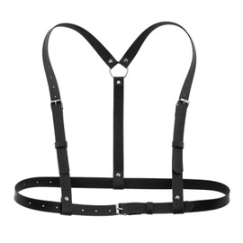 1 Piece Black Punk Style Belt, Fashionable Simple Belt, Clothing Decorative Belt, Pu Leather Belt