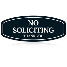 Sigo Signs No Soliciting Sign for House Thank You Sign, (SI-1541) 2x5 Inches, Aluminum Composite Made in USA
