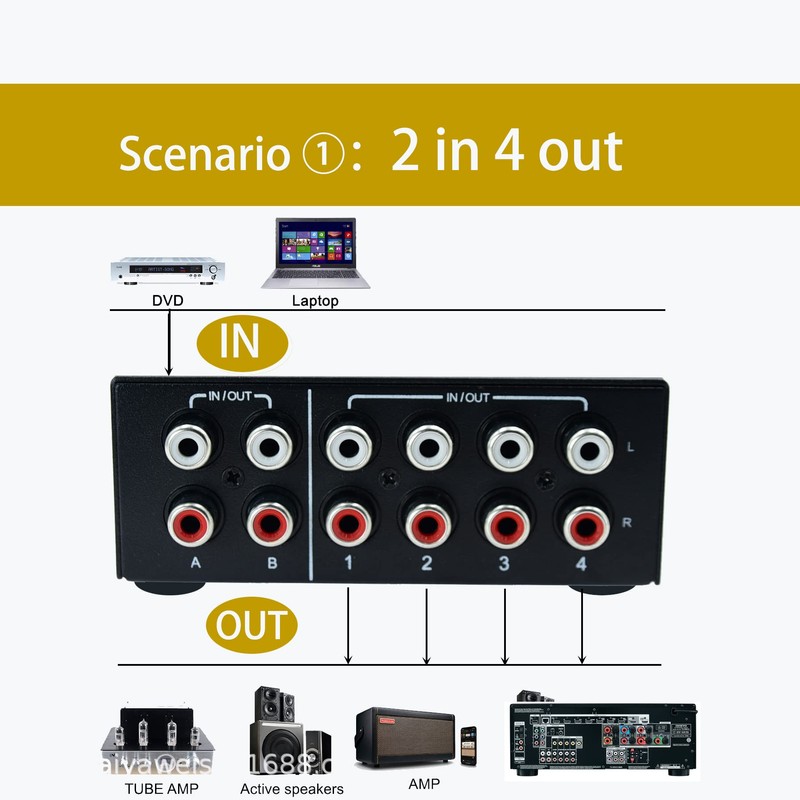 Bi-Directional No External Power No Noise 4 Way 2 in