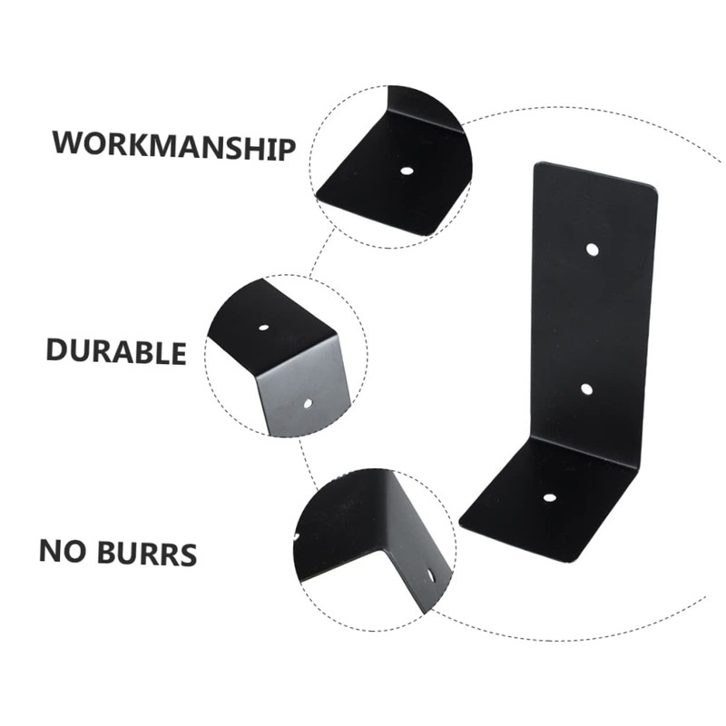 COHEALI 4Pcs Heavy Duty Shape Iron Brackets for Floating Shelves