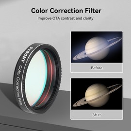 SVBONY SV231 Color Correction Filter, 1.25 inches Telescope Filter, Moon Filter for Planetary Visual and Astrophotography, Correct Edge Chromatic Aberration to Enhance Clarity and Contrast