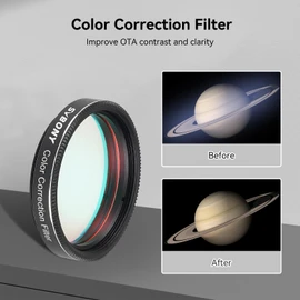 SVBONY SV231 Color Correction Filter, 1.25 inches Telescope Filter, Moon Filter for Planetary Visual and Astrophotography, Correct Edge Chromatic Aberration to Enhance Clarity and Contrast