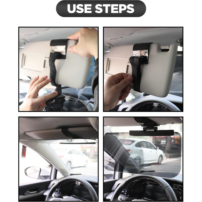 iolory Car Visor Extender,Car Visor Extender Sun Blocker,Universal Anti-Glare Polarized