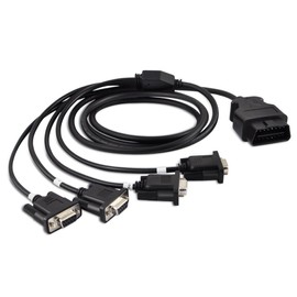 OLLGEN 2.1M 6.9ft 1 OBD Male Interface to DB9 Serial RS232 4 Female Port OBD2 OBDII 16 Pin OBD Cable Adapter Diagnostic Extension Cord Connector (OBD2 to DB9 Cable)