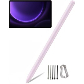 Tab S9 FE S Pen (4096 Pressure Sensor) (Pen Tips 0.7mm) Compatible with Galaxy Tab S9 FE+/S9 FE 2023 All Version Stylus Pen Touch S Pen with 5*Tips/Nibs (Lavender)