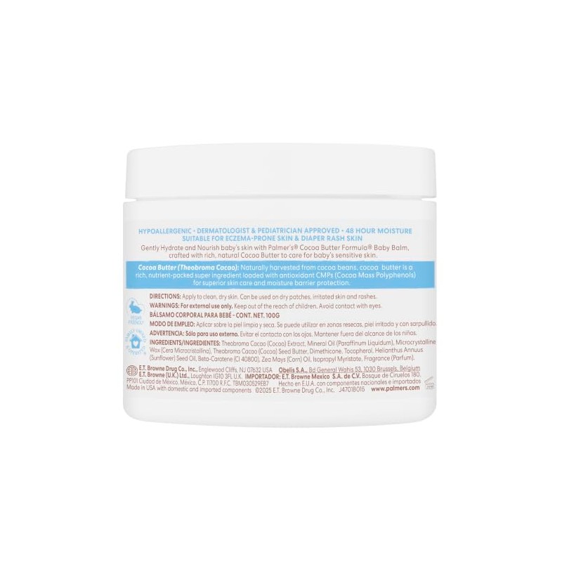 Palmers Cocoa Butter Formula Blsamo Corporal Humectante para Beb, Piel