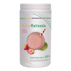 NutraSien100 Malteada Nutrasien100 Sin Azúcar Fibra 500g Sabor Fresa