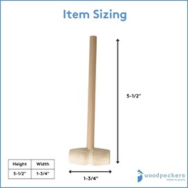 Mini Wooden Hammer for Chocolate, Breakable Heart, Pack of 100 Wood Crab Mallets, 5 1/2 Inch Wooden Mallet, Mini Mallet, Small Wooden Hammer, Crafts and Party Props