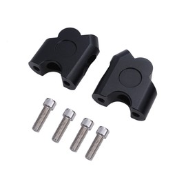 CustomDivine Handle Up Spacer Position Up Mount Bar Riser Adapter Set 0.9 inch (22.2 mm) 0.9 inch (22 mm) Bike Bracket Lamp Back Moving Mount Adapter General Purpose (Black)