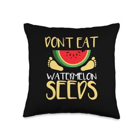 Watermelon Birthday Gifts For Kids Melon Boy Girl Don't Eat Watermelon Seeds Pregnant Women Pregnancy Throw Pillow, 16x16, Multicolor