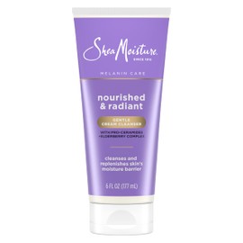 SheaMoisture Melanin Care Gentle Cream Cleanser Nourished & Radiant for Cleansing & Replenishing Skin's Moisture Barrier, with Pro-Ceramides +Elderberry Complex, 6 oz