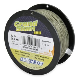 HI-SEAS Grand Slam Braid Fishing Line, 80lb / .018 inches diameter, Green, 300yd