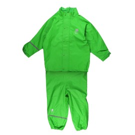 Celavi Unisex Basic Suit Solid Raincoat, Green, 120 cm