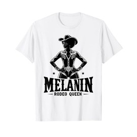 Melanin Rodeo Queen, Vintage African American Cowgirl T-Shirt
