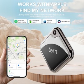 SMART CC Tracker Tag Finders Work for Apple Find My (iOS Only) GPS Tracker Air Tags for Luggage Keys Backpack (Black6, 1Pack)