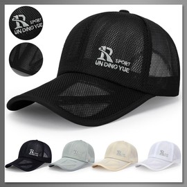 Buzz Selection CAP283 Cap, Hat, Mesh, Embroidery, English Letters, Brim Length, Sports, Running, Men's, Women's,, navy