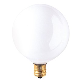 Bulbrite 391015-15W - G16.5 Bulb Type - E12 Base - Candelabra Base - 120V - 2500K - 100 CRI - 95 Lumens - 2,500Hrs - White - 4 Pack