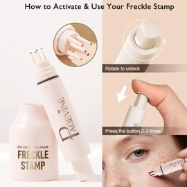 Freckle Stamp - Natural Lifelike Freckle Makeup Pen with Soft Dots for Effortless Sun-Kissed Look (# MEDIUM)