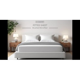 CHCOMFORT 40cm Deep Super King Fitted Sheets with two Matching Pillowcases - White Microfiber, All-Around Elastic, Wrinkle-Free, Fade Resistant- Suitable for All!