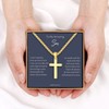 Ieftop Gold Cross Necklace for Men, Fathers, Sons, Husbands, Grandsons