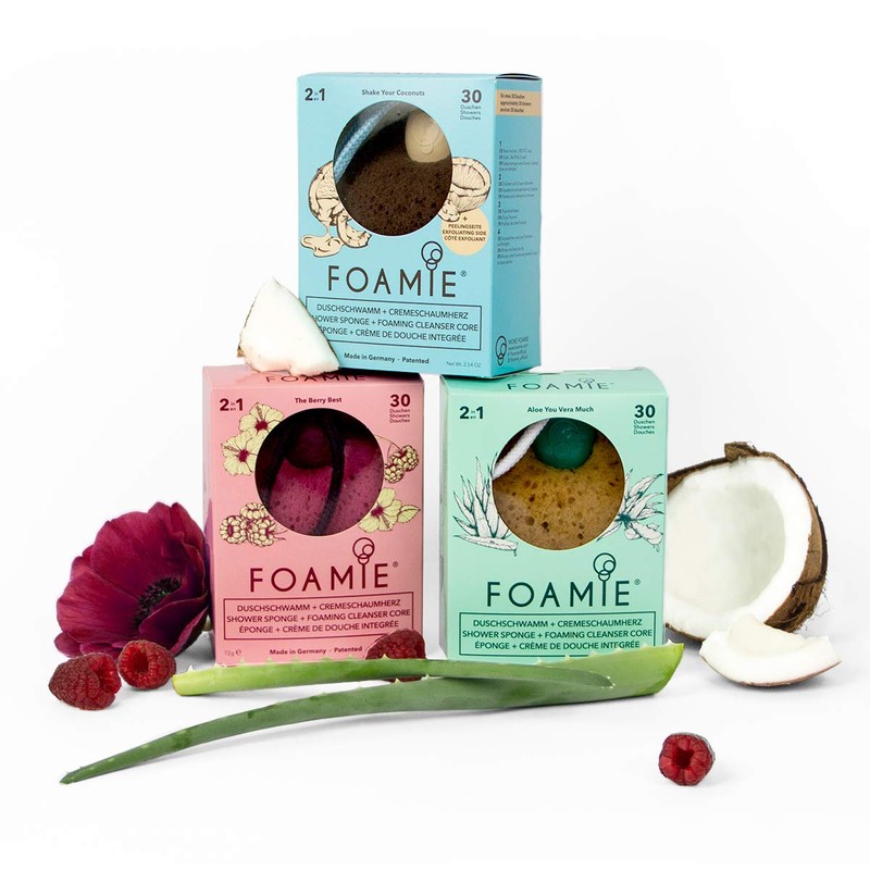 Foamie Shower Sponge with Integrated Cleanser - Shake Your Coconuts