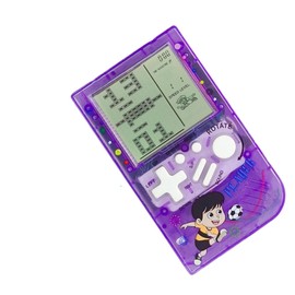 CZT Cute Block Game Console 23 Brick Games Retro Children's Game Console Student Play Device Puzzle Hand Console Electronic Dice Games Compact Portable Girls (Purple)