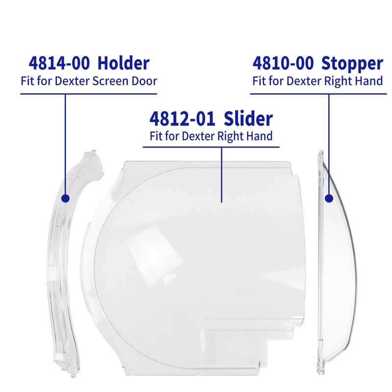 Clear Plexiglass 4812-01 RV Screen Door Bubble Style Slider &