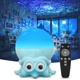 Moredig Galaxy Projector, Star Projector Night Light with 5 Brightness Levels, Timer, 14 Lighting Modes, Sensory Lights for Kids Room, Octopus Ocean Projection lamp, Gift for Kids