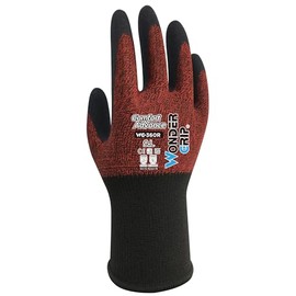 Wondergrip WG-360R Comfort Advance Safety Gloves, Ultra Thin Lining, High Grip, TPDT Technology, IT Compatible and Ergonomic Fit, for Dry to Wet Applications, Red, Size