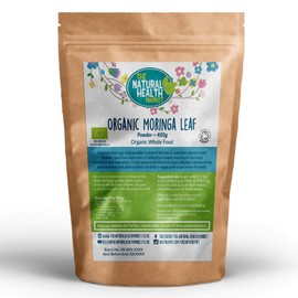 Organic RAW Moringa Leaf Powder - Certified Moringa Oleifera 13 Vitamins and Minerals and Over 19% Fibre and 27% Protein. (400g)