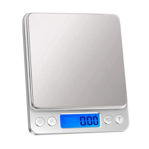 Scale, Kitchen Digital Scale, Kitchen Scale, 0.02 oz (0.5 g), Kitchen Electronic Scale, Household Cooking Scale, Measuring, Digital Kitchen Scale, Small Electronic Balance, 0.5 g to 3.0 kg, Compact,