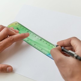 3 Pcs Ruler 30cm/20cm/15cm Folding, Colorful Ruler, Foldable Ruler Student Supplies, Flexible Ruler, Unbreakable Plastic Ruler Suitable for Schools, Offices