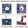 JUTOSU 8 Pcs Metal Jeans Waist Adjuster Button Adjuster Seamless