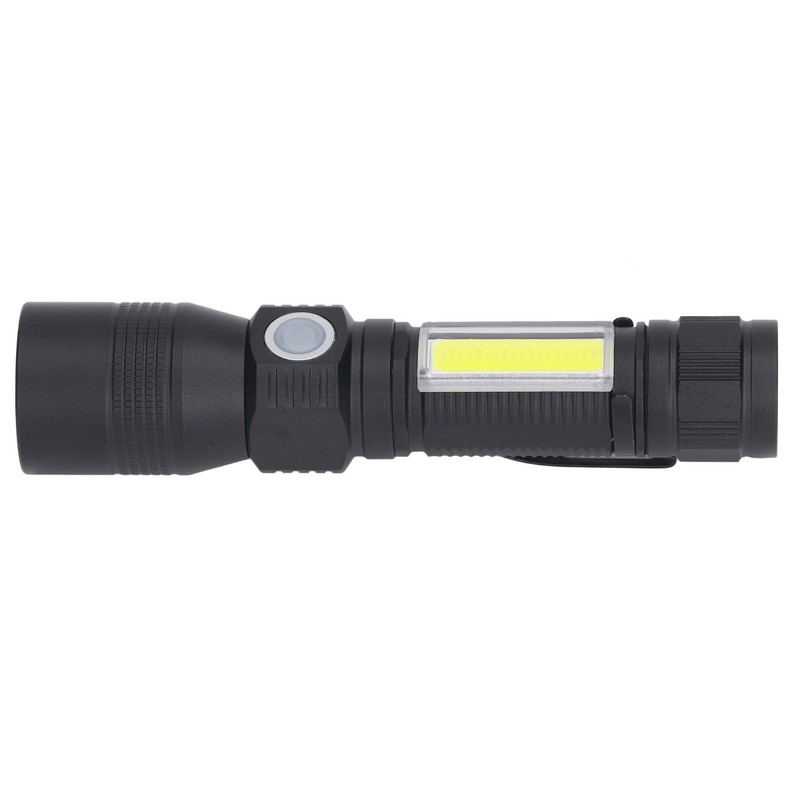 LED Flashlight Rechargeable Torch LED Pocket Flashlight with COB Light