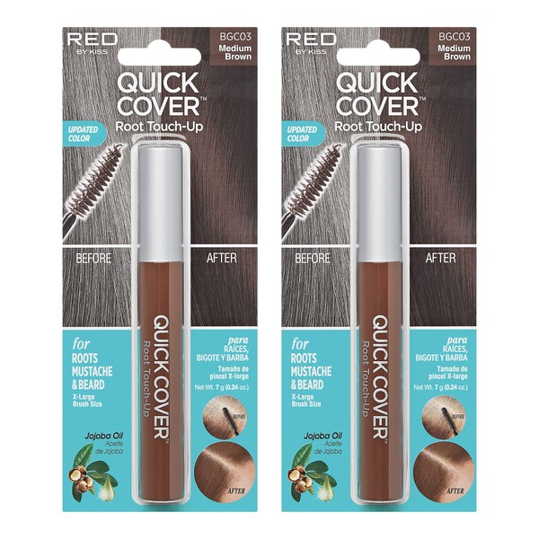 Kiss Colors BGC03 - Cepillo para retocar el cabello gris