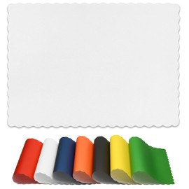 Disposable Paper Placemats – Premium, 50 Pack of White Scalloped Edge Placemats, Perfect Size 10x 14