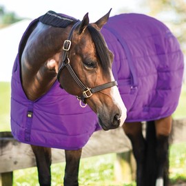 Adjusta Fit Dura-Nylon V-Free Horse Stable Blanket | Custom Fit & Breathable Winter Horse Sheet | Medium Weight Horses Blankets | Color Burgundy | Size 84