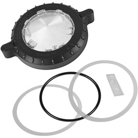 17307-0111S Trap Cover Assembly Compatible with Sta-Rite Max-E-Pro, IntelliPro VS 3050, Dyna-Pro Inground Pool & Spa Pumps – Transparent Pump Lid with O-Ring, Reinforced Plastic, Leak-Free